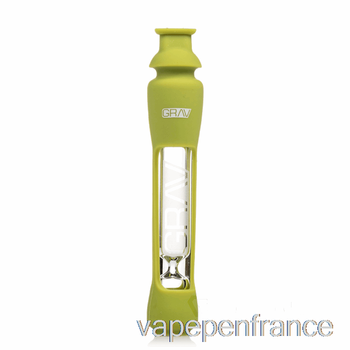 Dégustateur Grav 12mm Avec Stylo Vape Vert Avocat En Peau De Silicone